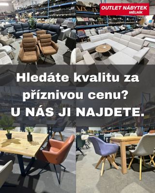 Outlet Nábytek Mělník Hledáte kvalitu za příznivou cenu ? U NÁS JI NAJDETE. 🤩 https://www.outletnabytekmelnik.cz