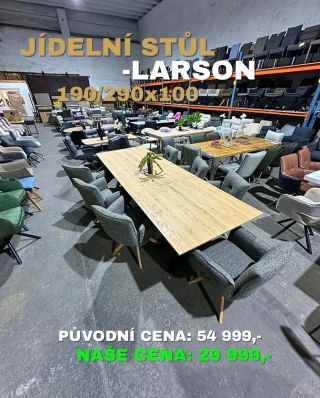 Masivní rozkládací jídelní stůl Larson 190/290 x 100 😍😍😍 Materiál: masiv dub, kov✅ Rozměry: 100 x 75 x 190/290✅ Možnost...