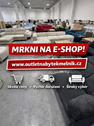 🛋️ Každý den naskladňujeme nové kousky! Mrkni na náš e-shop 👉 🤩www.outletnabytekmelnik.cz🤩 Skvělé ceny • Rychlé doručení •...